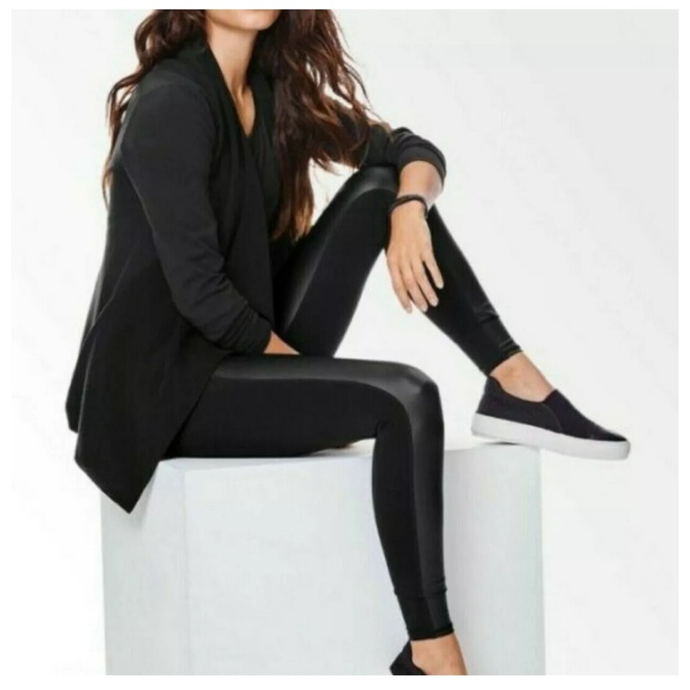 Athleta faux leather front leggings